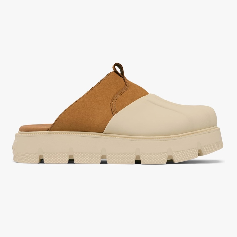 Sorel Two-Tone Tan and Cream Mule Clogs - Picture 6 of 16